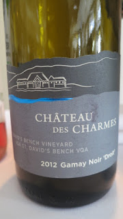 Château des Charmes Gamay Noir 'Droit' St. David's Bench Vineyard 2012 - VQA St. David's Bench, Niagara Peninsula, Ontario, Canada (89 pts)