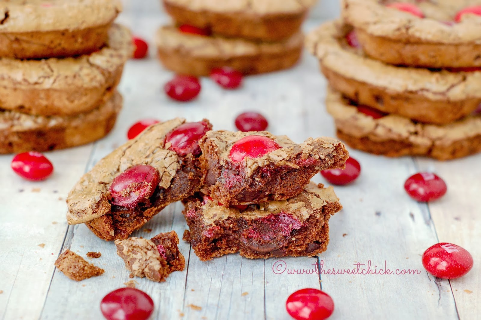 The Sweet Chick Cherry Cordial Brownie Cookies
