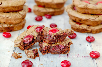 Chewy Chocolate Cherry Cordial Cookie @The Sweet Chick