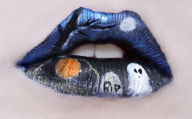 Scary Blue Halloween Eye Makeup