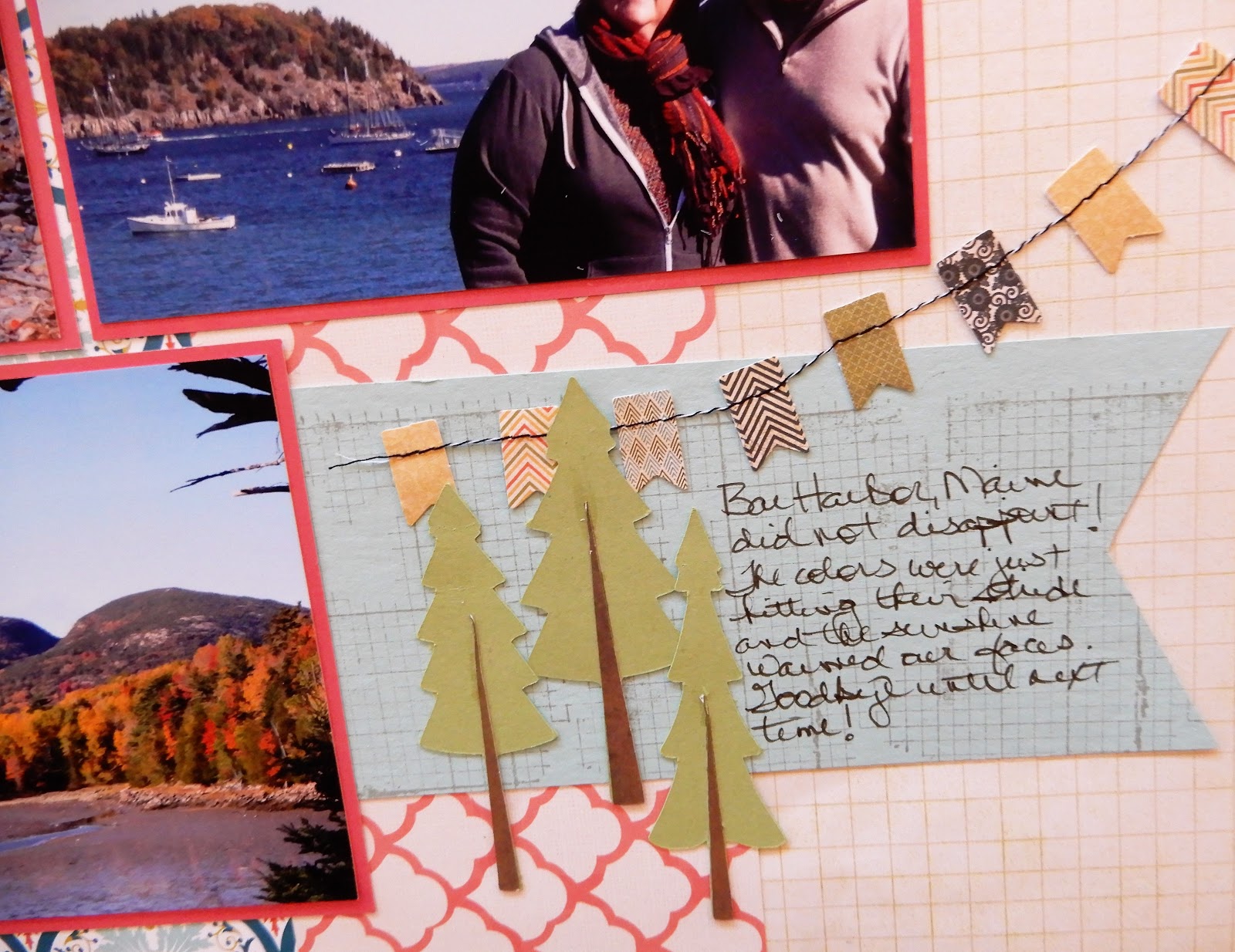 Random Memories Two Page Scrapbook Layout "Bar Harbor Inn"