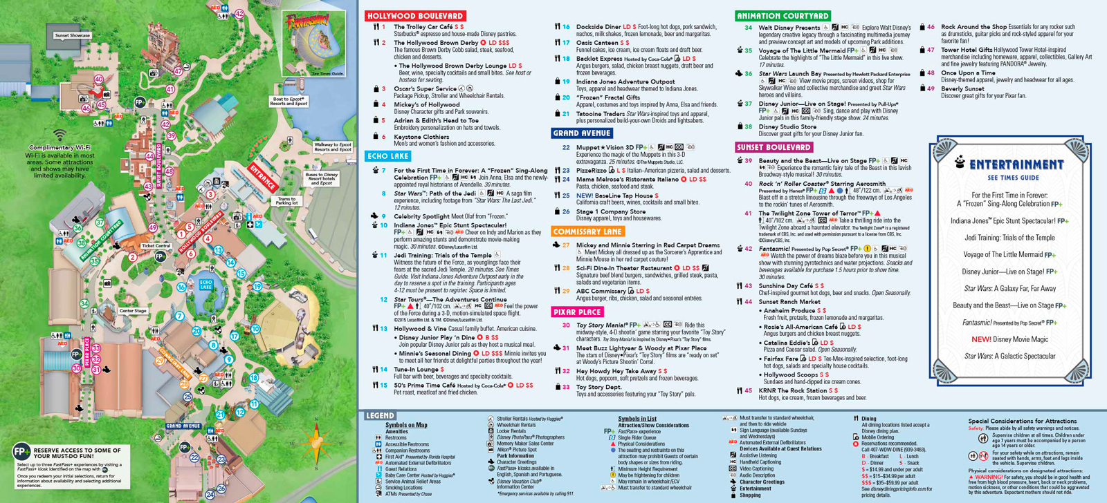Mapa Hollywood Studios Mapa Hollywood Studios