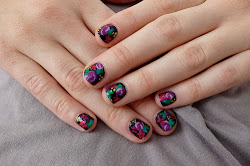 nail designs pattern short freehand nails colorful beauty creative