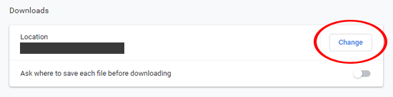 Change Default Download Location in Chrome