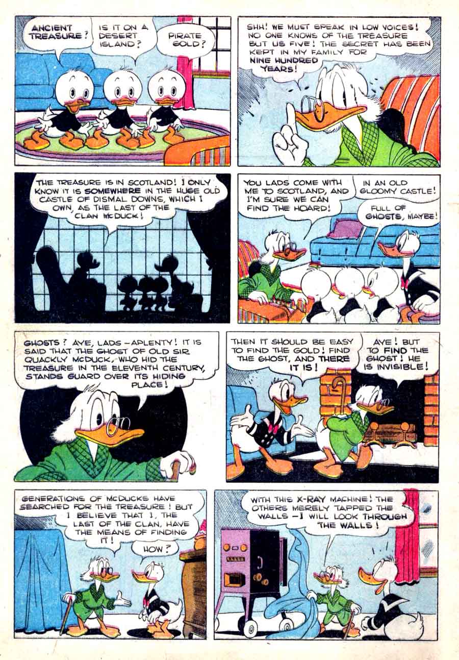 Donald Duck Four Color Comics #189 - Carl Barks 1940s dell comic book page art