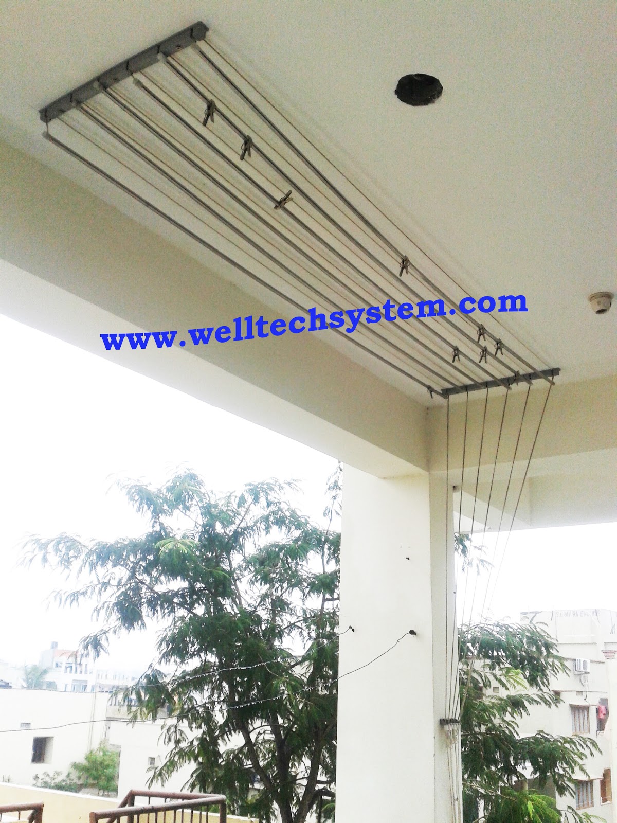 Cloth Drying Hanger, hyderabad, India Drying Clothes A New Way fixed