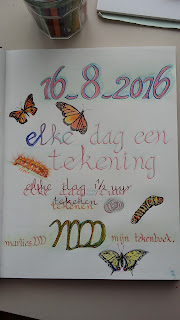1e blz. tekenboek