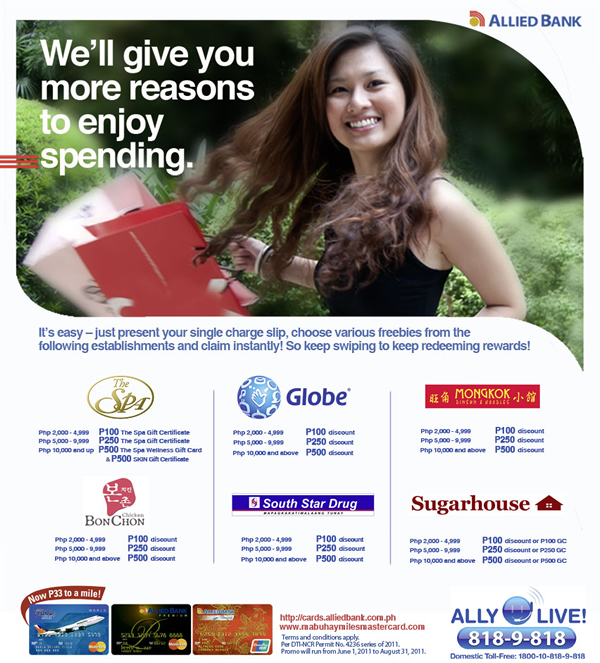 Manila Life: More reasons to spend with your Allied Bank PNB credit cards