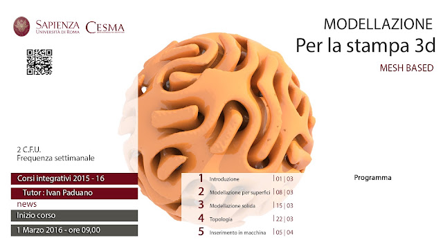 Corso di modellazione per stampa 3d