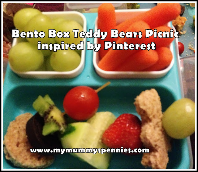 Bento box teddy bear's picnic packed lunch