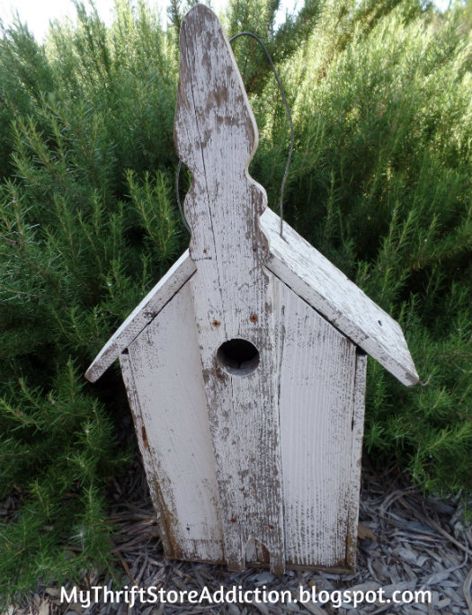 Rustic church birdhouse