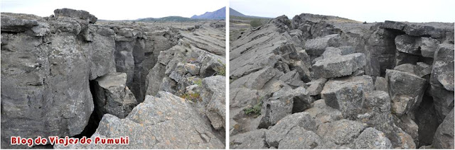 Fuente termal de Stóragjá, Islandia La fractura del terreno da accesos a la fuente termal de Stóragjá en Mývatn, Islandia