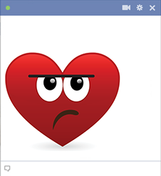 Not impressed heart emoticon