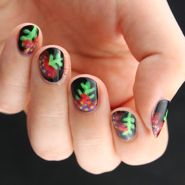 Ferns & Flowers Inspired by Wondrously Polished Using the Girly Bits Hoop! There It Is Collection