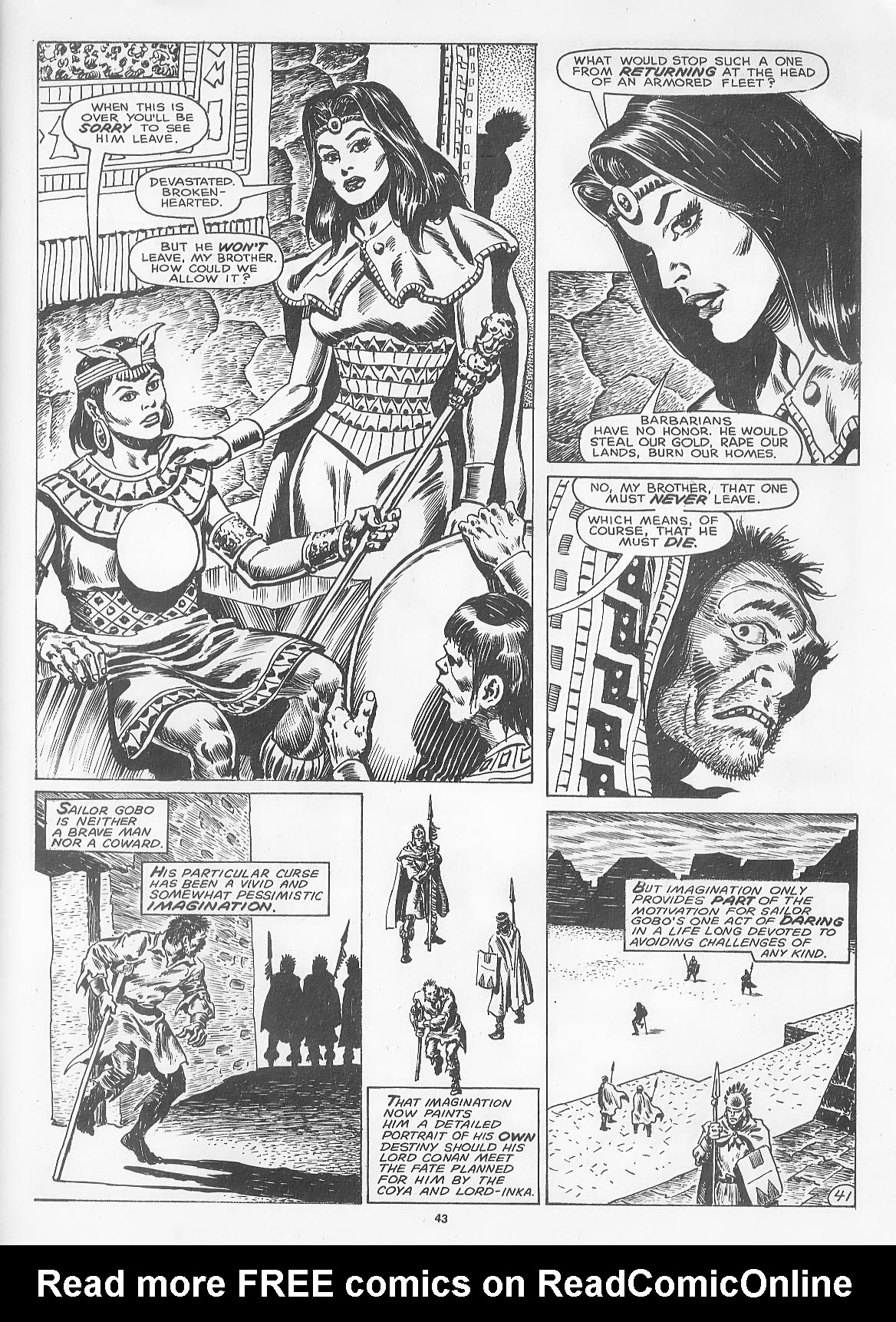 Read online The Savage Sword Of Conan comic -  Issue #166 - 45
