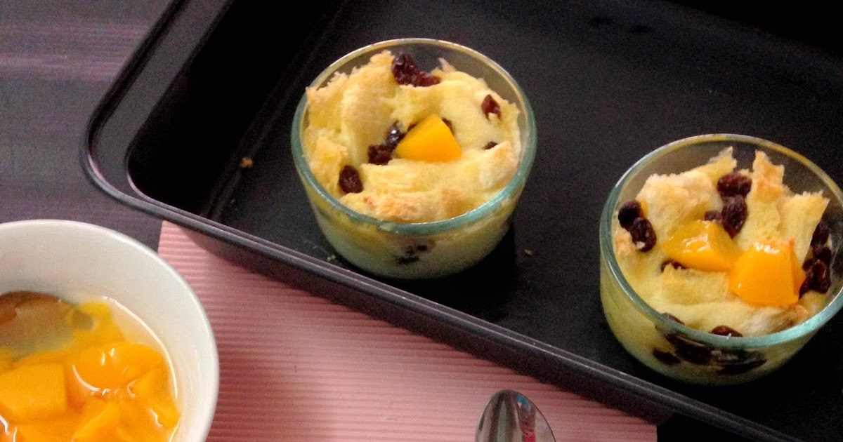 navak Peach Raisin Bread Pudding (Eggless)