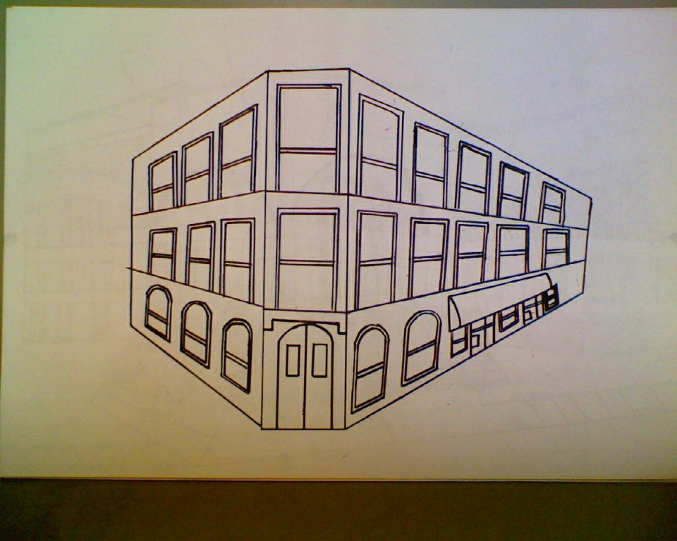 Sydne's Art Blog 2Point Perspective Building