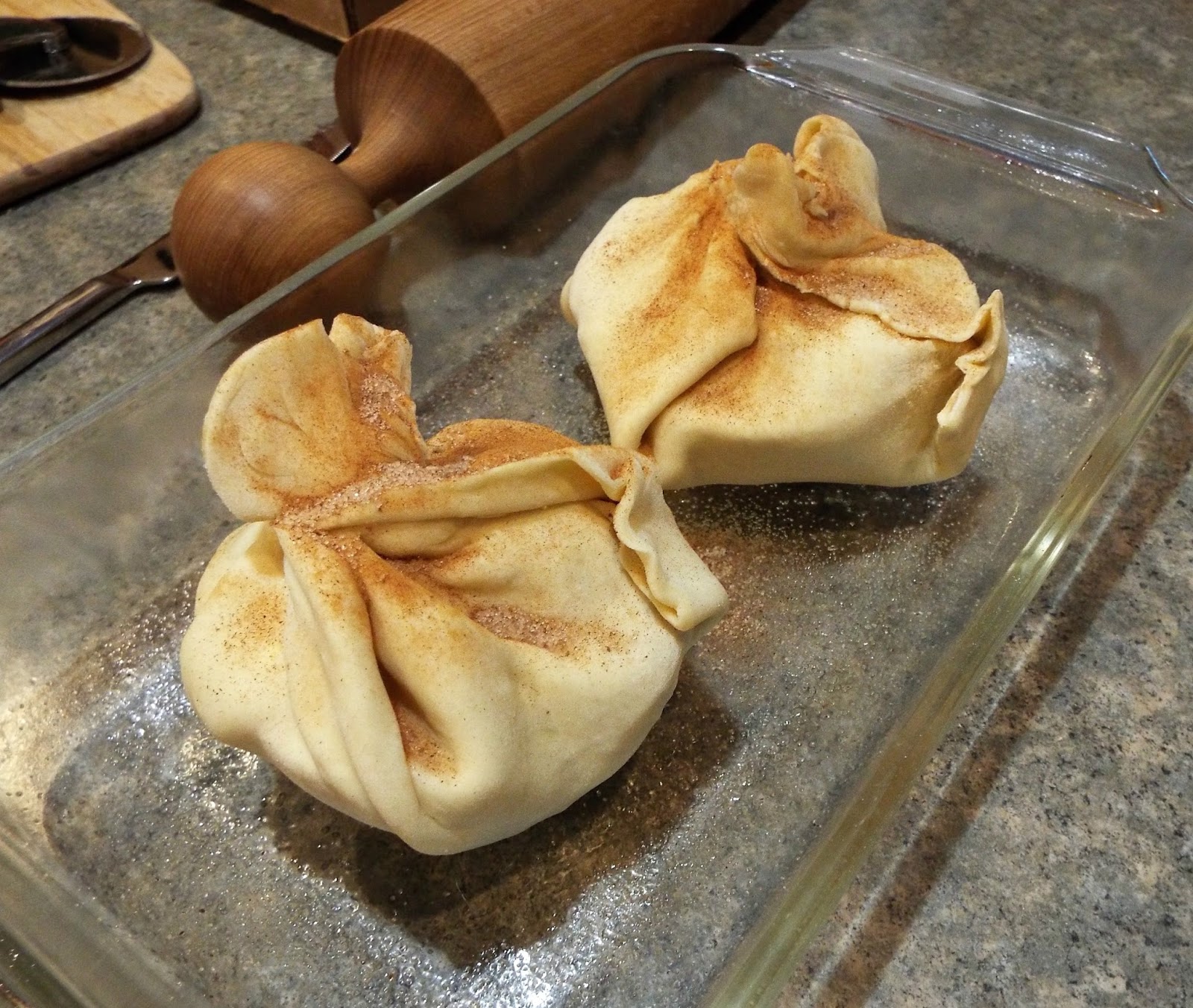 YankeeBelle Cafe Apple Dumplings with Caramel Sauce