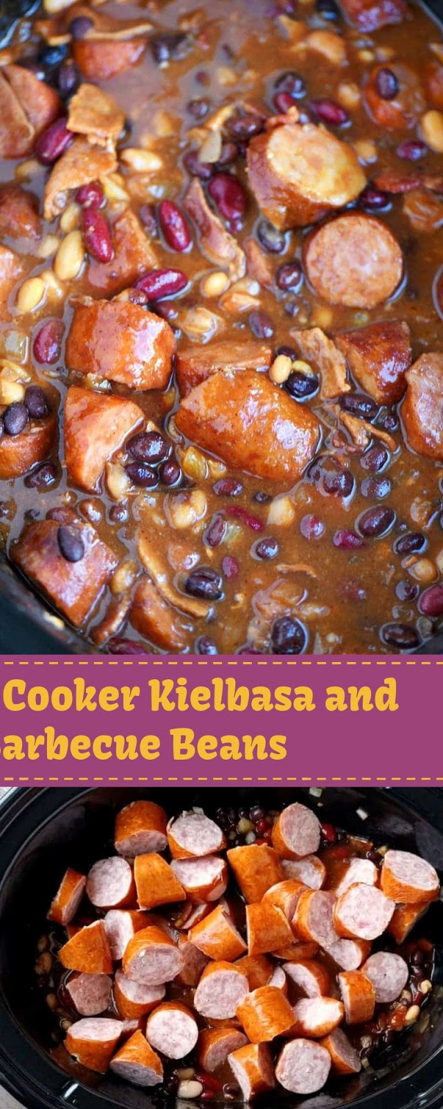Slow Cooker Kielbasa and Barbecue Beans Mariana Kitchen