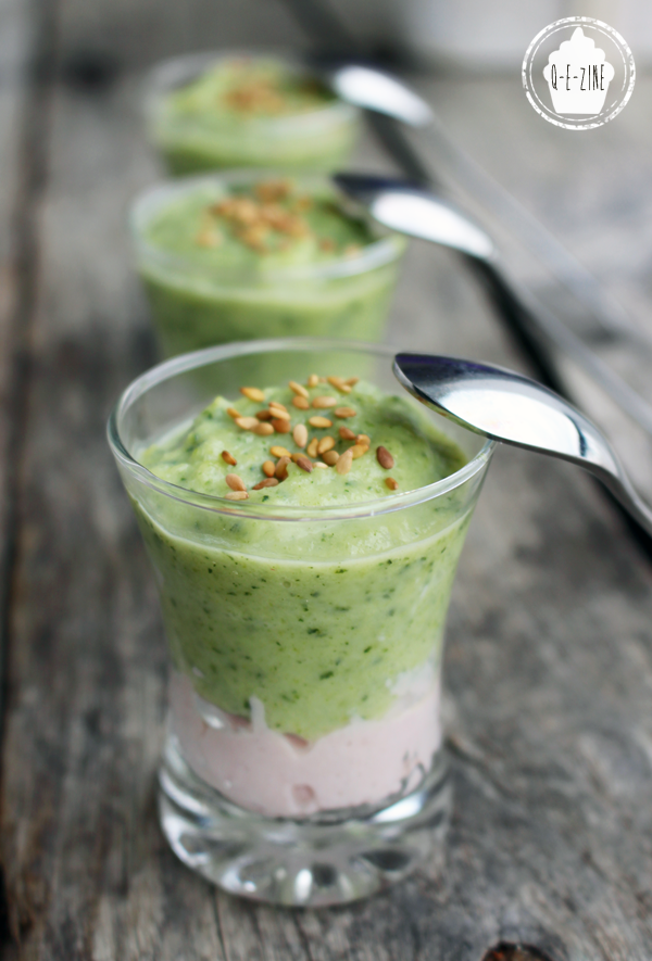 Qezine Verrines courgette et jambon blanc