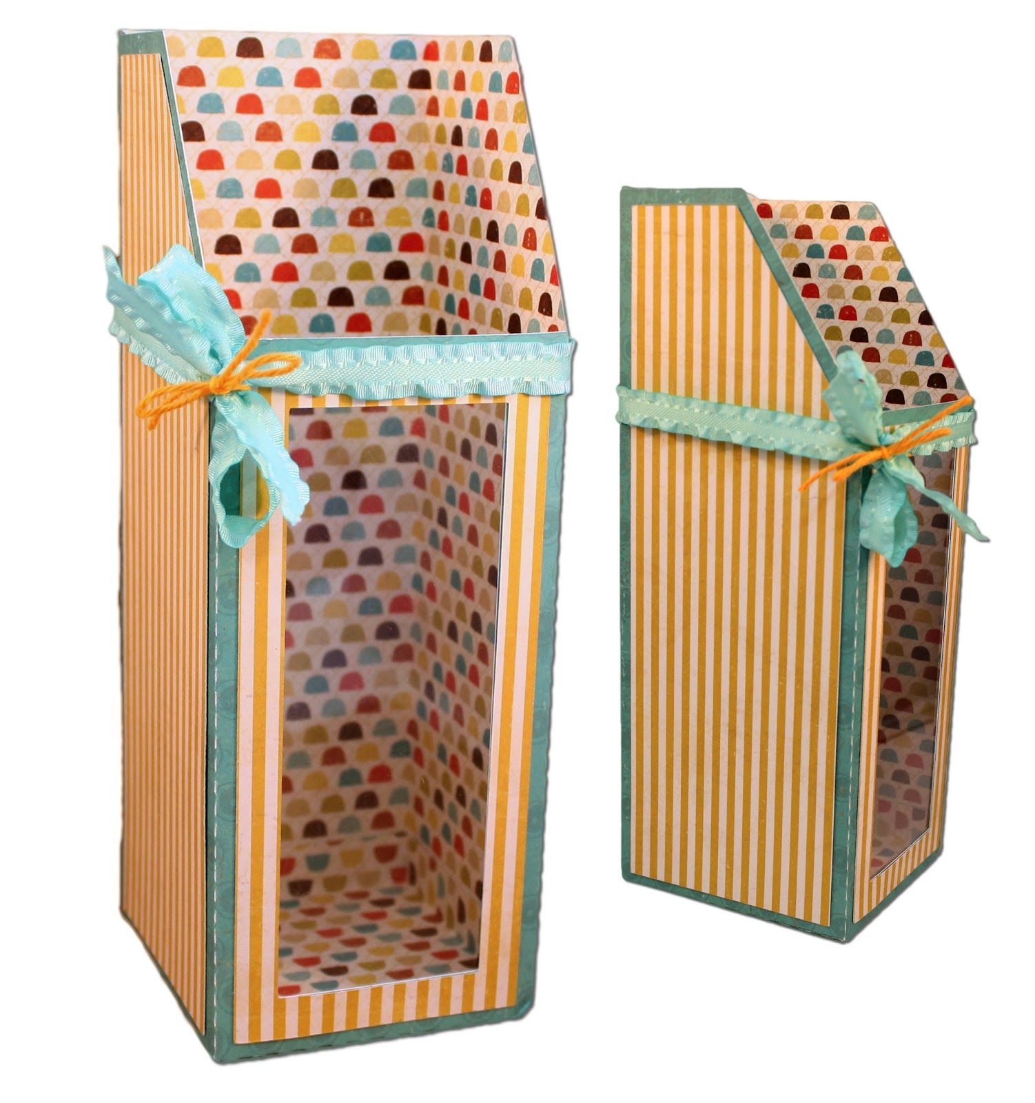 Tall Window Gift Box Bits of Paper