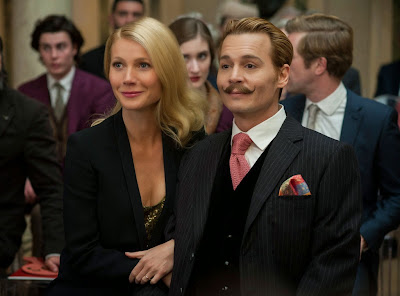 Gywneth Paltrow and Johnny Depp in Mortdecai