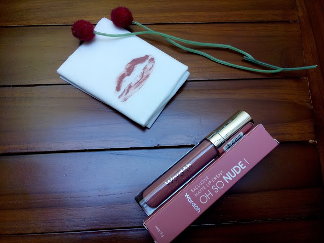 Review Wardah Exclusive Matte Lip Cream Oh So Nude!