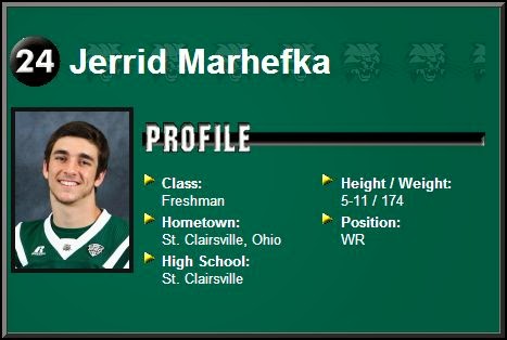 Jerrid Marhefka - Ohio University Bobcat Football WR