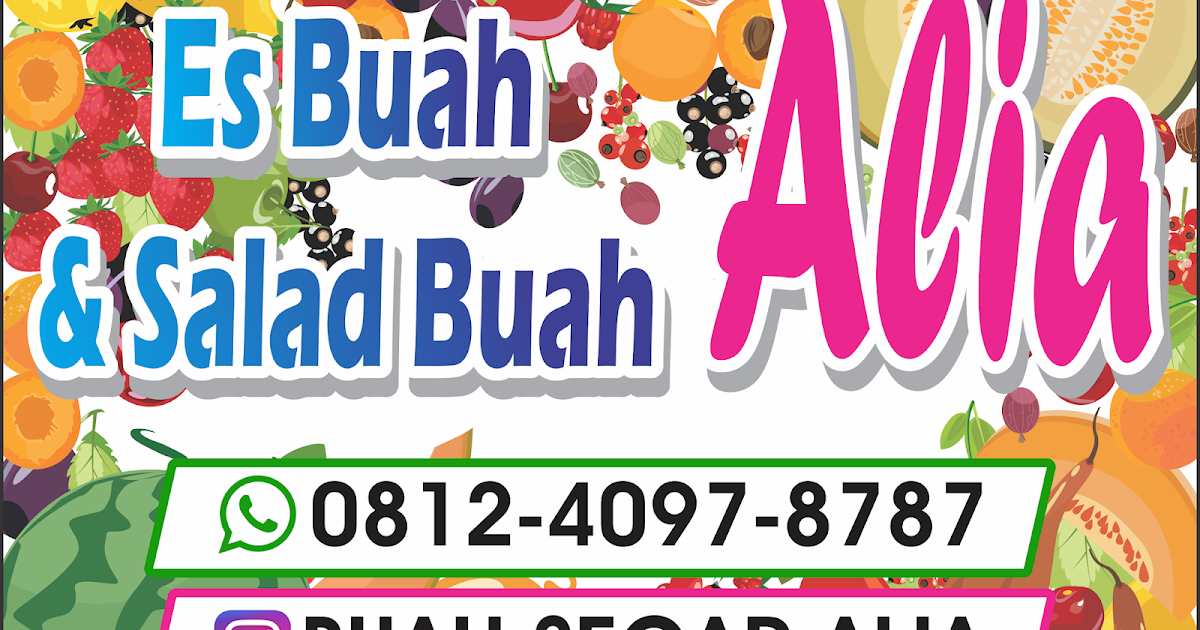 Contoh Banner Salad Buah - Banner aja