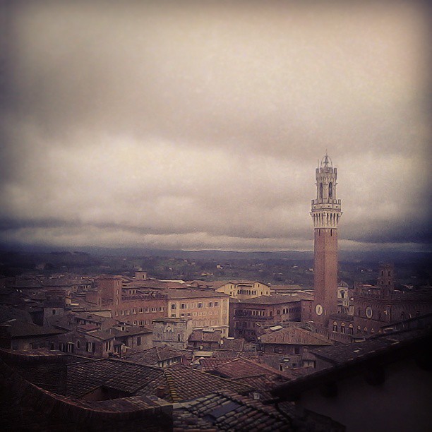 Torre del Mangia and the roofs of Siena in November