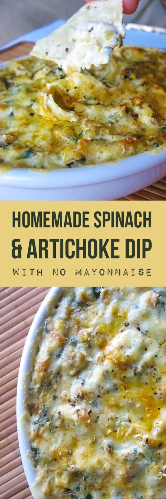 Spinach and Artichoke Dip Without Mayo | The Rising Spoon
