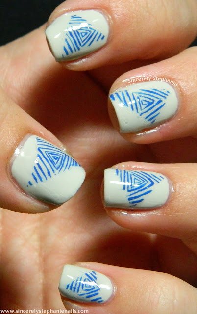 triangle nail art