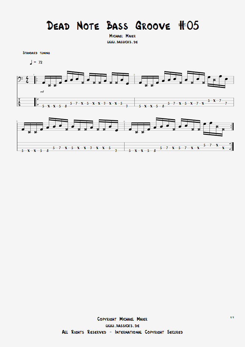 Bass(L)icks Dead Note Bass Groove 05