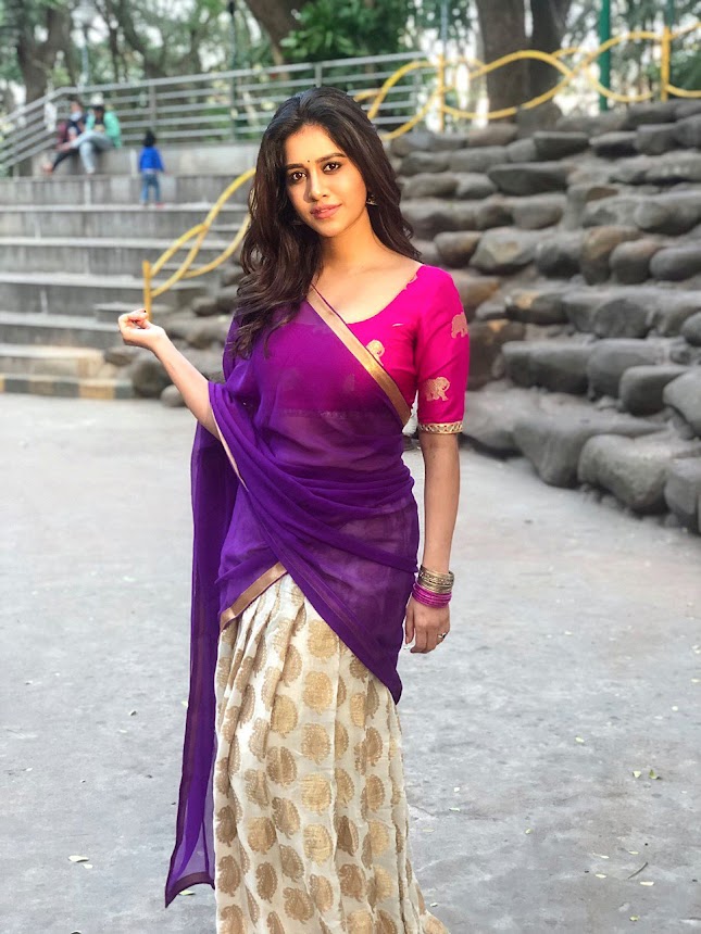 Nabha Natesh in Half Saree stills
