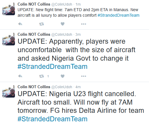 1 Update on stranded Nigerian Olympic football team