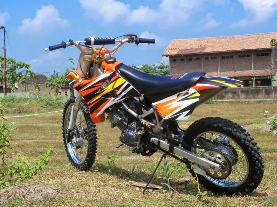 Modif Rangka Jupiter MX Jadi Motor Trail Grasstrack Trabas Adventure