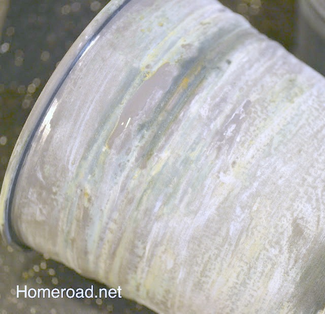 How to antique shiny metal Metal pail with a rustic patina