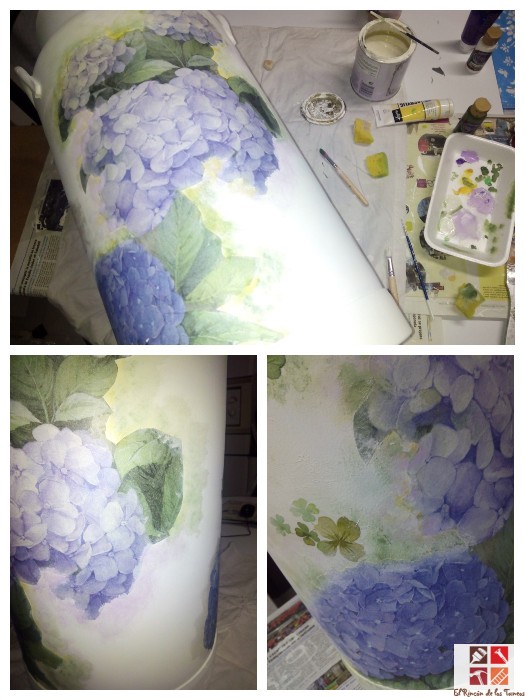 lechera con decoupage