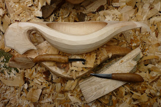 spoon carving, kuksa carving