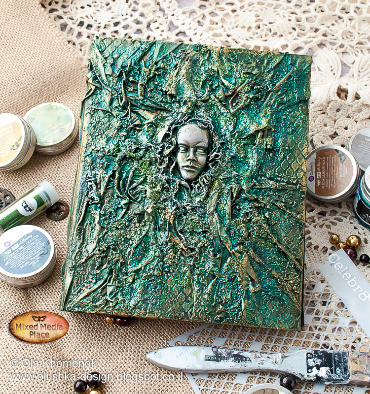 Mixed Media Place Hidden wire binding tutorial by Ola Khomenok