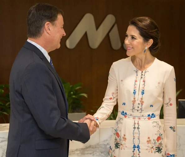 Crown Princess Mary and Princess Charlene wears the same Vilshenko Jery floral print dress