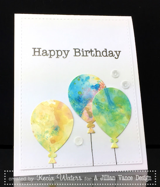 AJVD, Kecia Waters, Balloons, Distress Oxides, Birthday