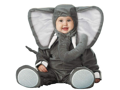 Cute baby with Animal Clothingin - Baby with elephant costume Wallpaper