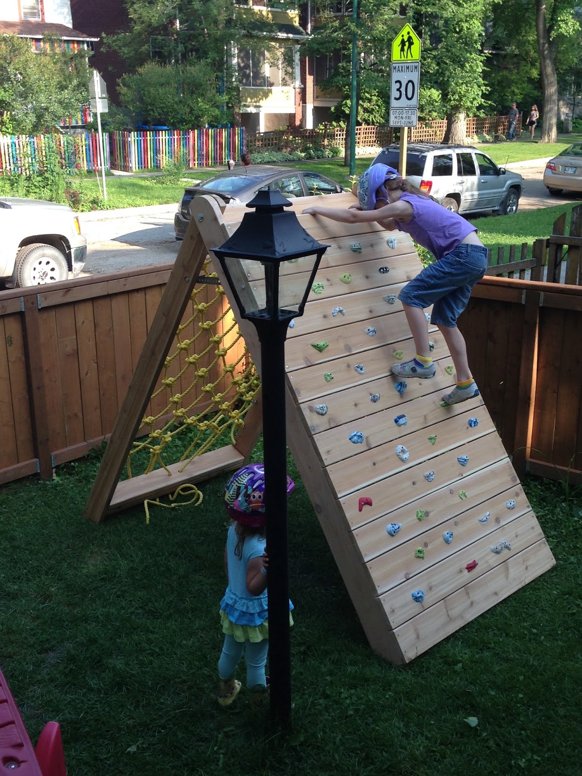 how to build a rock climbing wall for children