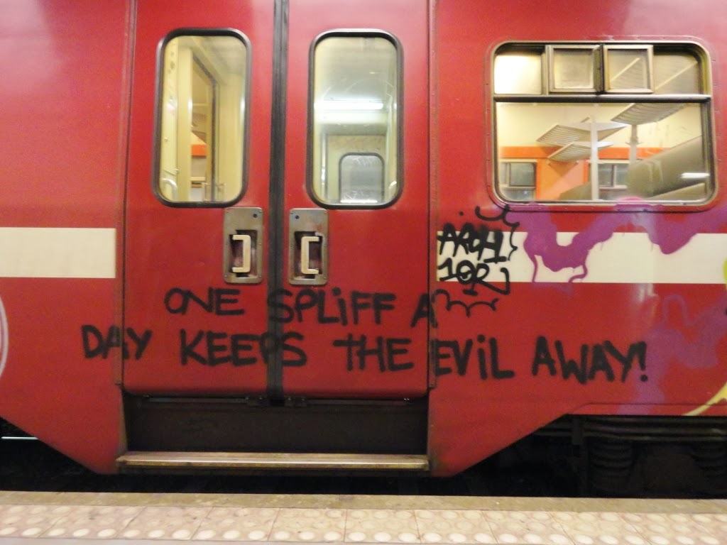 One Spliff A Day Keep The Evil Away ONE SPLIFF A DAY KEEPS THE EVIL AWAY Art On Train