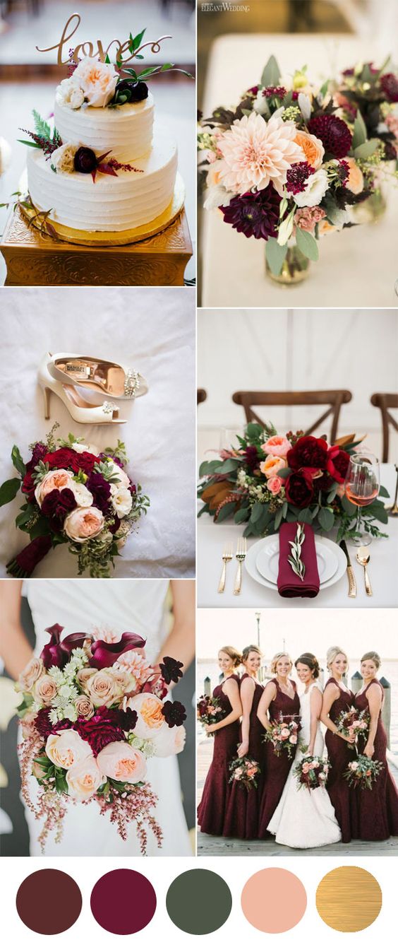 Awesome pictures - Pinterest is Cool: Six Beautiful Burgundy Wedding ...