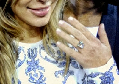 Kim Kardashian big diamond ring