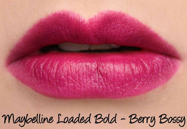 Maybelline Loaded Bolds Lipstick - Berry Bossy Swatches & Review