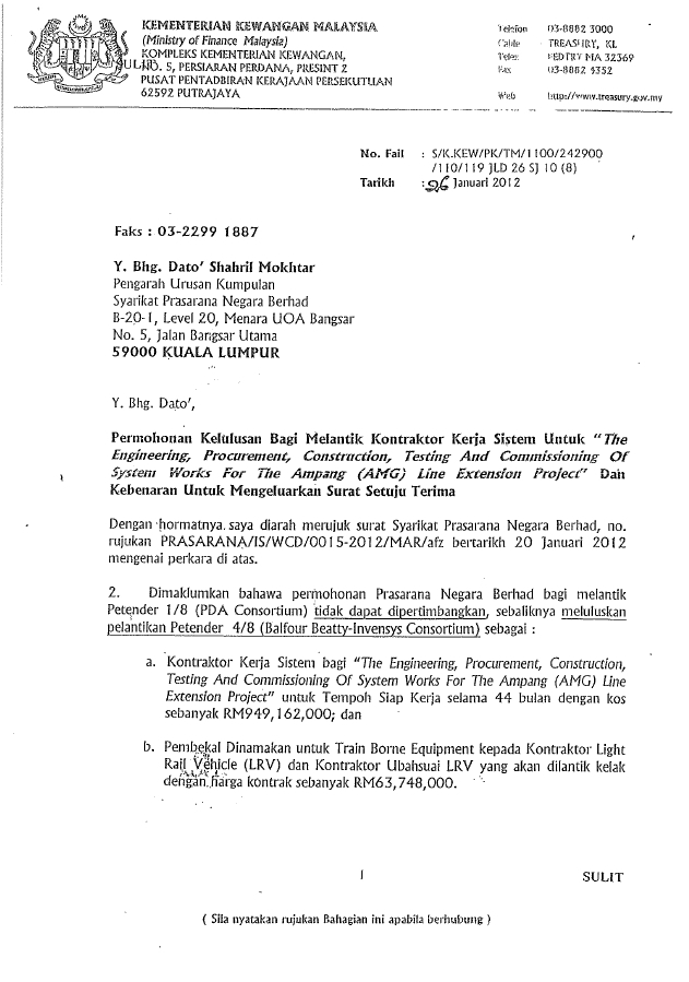 Anak Sungai Derhaka: Dokumen bukti Najib serah kontrak RM1 
