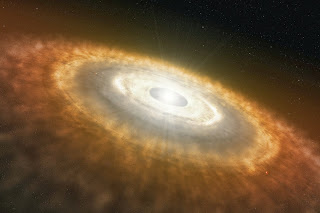 artist's impression of a protoplanetary disc